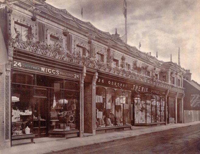 Trewins decorated for 1902 Coronation of Edward VII | JLP Archive Collection