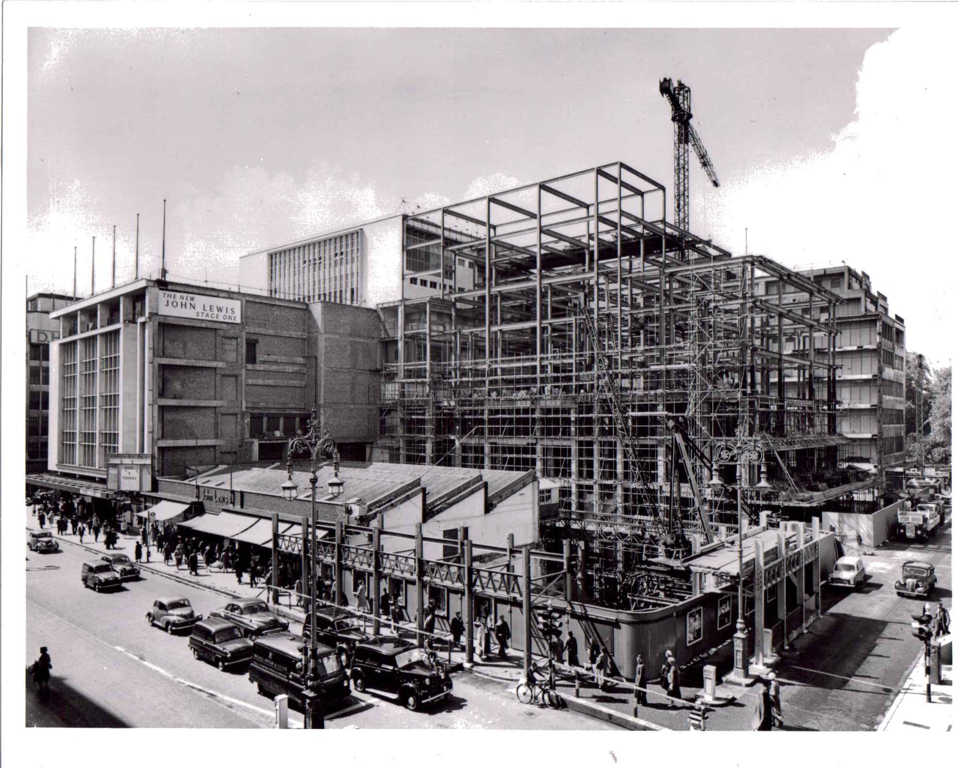 John Lewis Oxford St From temporary post war premises to London