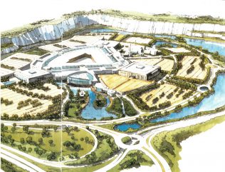 Artists impression of the Bluewater ampitheatre