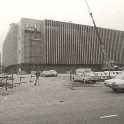 The name being erected upon the side of John Lewis  Brent Cross, soon before opening