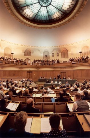 Then Chairman Stuart Hampson addressing the Central Council in 1998 Then Chairman Stuart Hampson addressing the Central Council in 1998