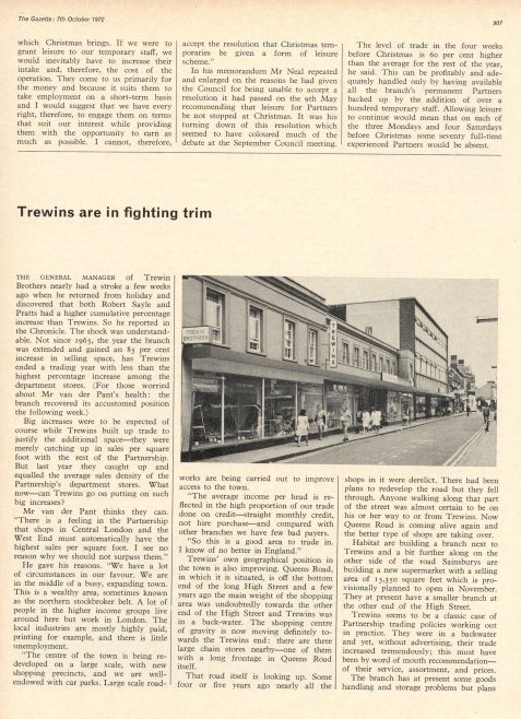 Gazette story about Trewins | JLP Archive Collection