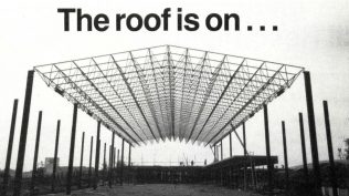 The roof was on before any walls were up The roof was on before any walls were up