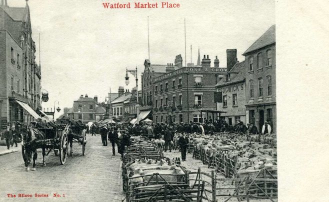 Watford High Street and Market place.