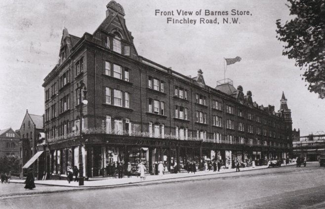 The exterior of John Barnes, circa 1916