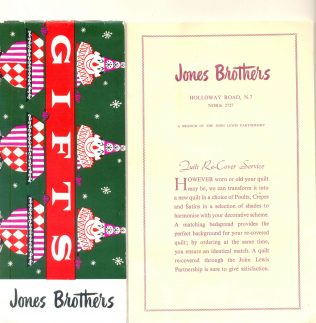 A Jones Brother promotional leaflet from the 1950's