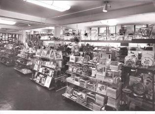 A photograph of the gift department, taken in 1972