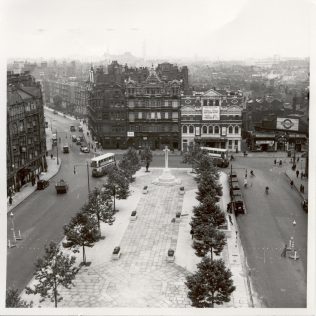 Sloane Square as seen from the rooftop of Peter Jones, 1937