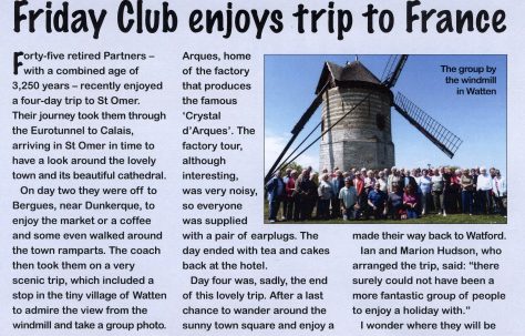 In Touch reports on The Friday Club holiday