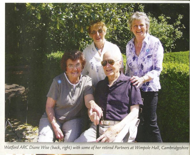 Back row: Jeannine Simons and Diane Wise (ARC). Seated: Peggy Maher and Ben Flude.