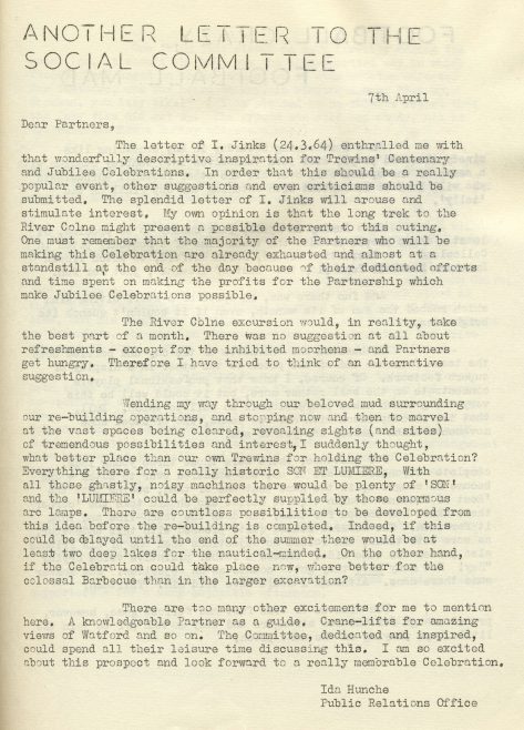 Letters of concern regarding the Centenary and Jubilee Year celebrations | Chronicle Vol.11, No.11, 11 April 1964