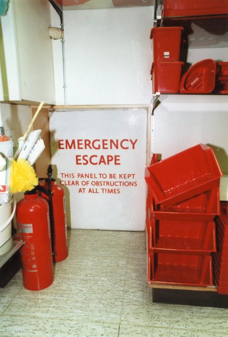 Fire Escape from the kitchenware department stockroom onto the shop floor. | JLP Archive Collection