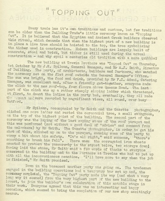 The New Building in Queens Road | Chronicle Vol.11, No.35, 3 October 1964