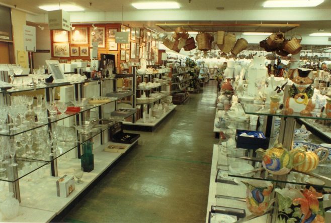 Shelving in the department. | JLP Archive Collection