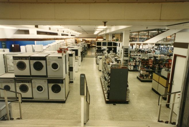 Electrical department, Queens Road. | JLP. Archive collection.