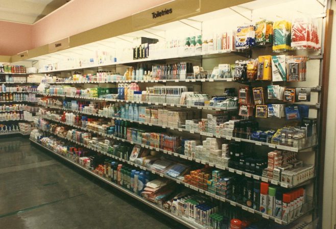 Toiletries department in the Queens Road shop. | JLP Archive Collection