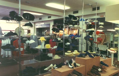 Ladies hats and shoe department