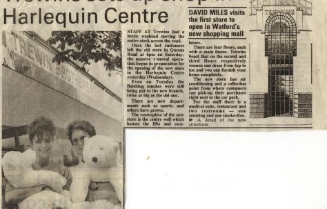 Seeing cuddly toys safely over the road to the new shop in the Harlequin centre.