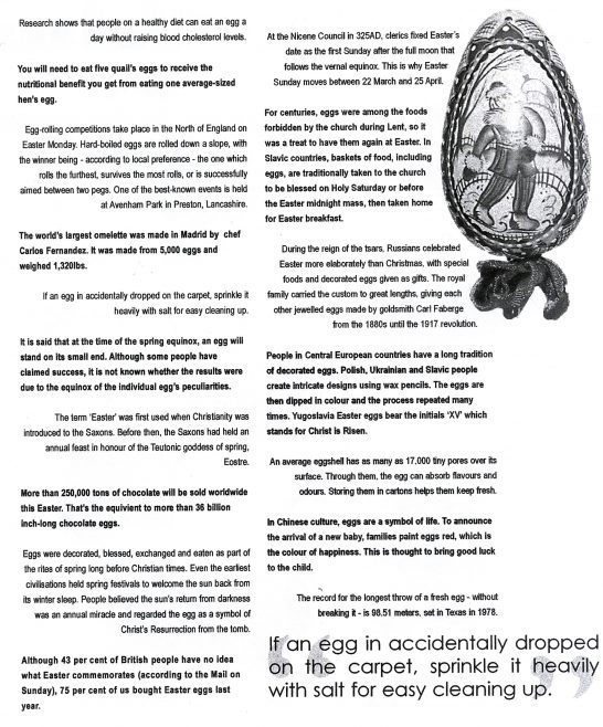 Easter Chronicle. 30th.March 2002