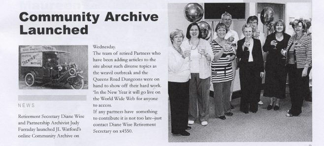 Community Archive launched | Chronicle, Volume 57, No.35, 29 September 2007. L/R Maureen Bone, Jo Spence, Marion Hudson, Ian Hudson, Diane Wise, Margaret Tucker, Judy Faraday and Jean Gilchrist