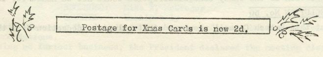 Don't forget to 'post early for Christmas'. | Volume 5, No.46, 15 December 1956