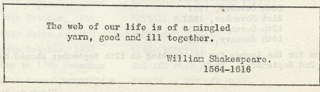 The web of our life | Volume 6, No.29, 31 August 1957