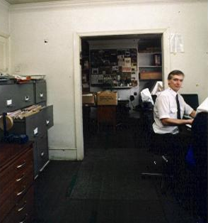 Chris Jeffrey, one of the two kitchen planners at work. Chris Jeffrey, one of the two kitchen planners at work. | JLP Archive Collection