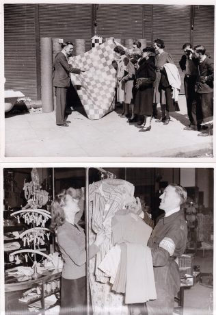 Trading at Oxford Street after the bomb damage