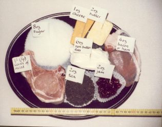 Weekly food allowance 1941 Weekly food allowance 1941 | JLP Archive Collection