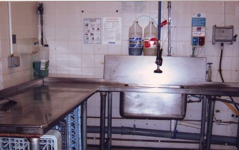 Kitchen cleaning area for pots and large pans Robert Sayle