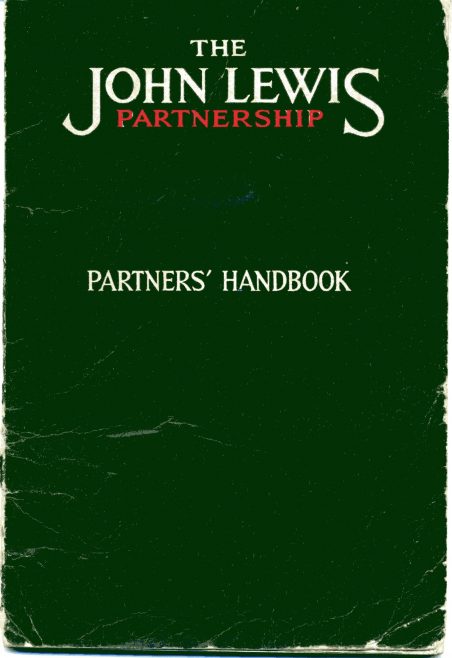 John Lewis Partnership Handbook belonging to M White at Robert Sayle