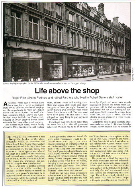 Article about Life above Robert Sayle