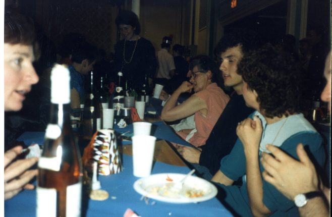 Guildhall Party - Robert Sayle. After the meal Rachael, Ros, Anne-Marie, Kevin and Joan