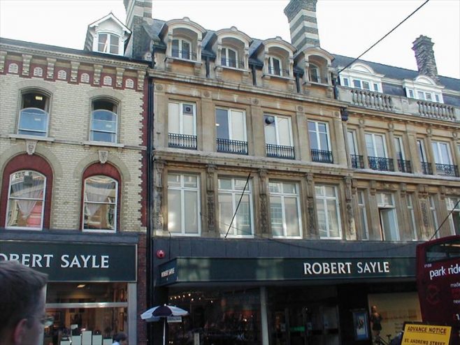 Robert Sayle Frontage in St Andrew's Street Cambridge