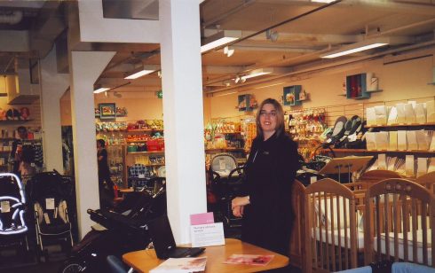 Anna Ruston in Robert Sayle Nursery Furniture department.