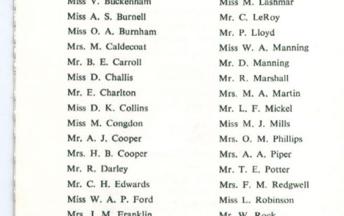 List of members of the Robert Sayle Waterloo Club in 1975