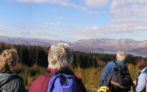 RS Rambling Club looking over Windermere at Ambleside Park.