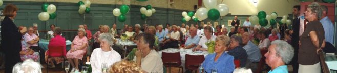 Overall view of Retired Partners at the 75th Anniversary tea party