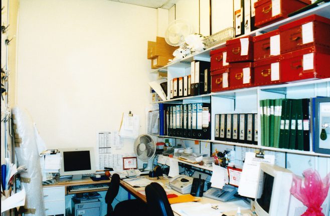 Kitchenware department office  & stockrooms in basement of St Andrew's Street shop.  An area thought to be frequented by the ghost.