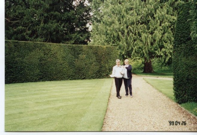 Deparment Managers in the gardens of Madingley Hall where their Conference was taking place.