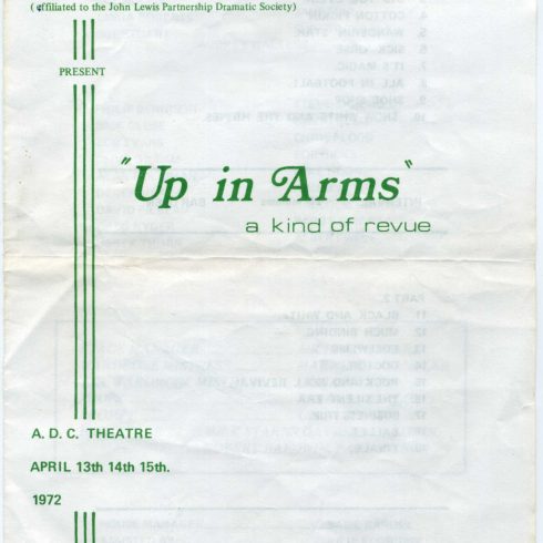 Front cover of programme