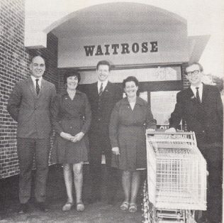 (L to R) Mr Jim Barber-Deputy Manager, Mrs Ethel Jones-Checkout Supervisor, Mr David Lumb-Branch Manager, Mrs Constance Jenkins-Branch Clerk and Mr B A O'Callaghan-Operations Manager Group D (L to R) Mr Jim Barber-Deputy Manager, Mrs Ethel Jones-Checkout Supervisor, Mr David Lumb-Branch Manager, Mrs Constance Jenkins-Branch Clerk and Mr B A O'Callaghan-Operations Manager Group D