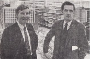 Branch Manager, Mr Alex Burns (left) with his Deputy Manager, Mr Reg Humphreys Branch Manager, Mr Alex Burns (left) with his Deputy Manager, Mr Reg Humphreys