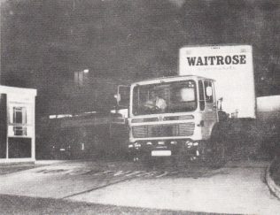 Mr Arthur McMillen just passing the gatehouse at 04.20 as he leaves with one of the first loads