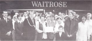 Mayor of Hertford, Clr Richard Ovenden presents Partners Carol Breeze and Kay Treeby with the award, while Deputy Mayor Clr Tracy Turner and her son Alec look on