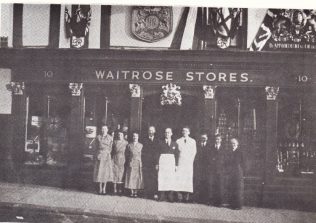 From L to R: Miss Halton, Miss Beasley, Miss Morgan, Mr Cassidy, Mr Haydn Booth, Mr Howard, Mr Grenville Ash, Mr Leslie Worth and Mr Prior