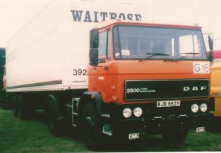 DAF 2500 first registered in 1982 with the cab in Waitrose orange | Adrian Cypher