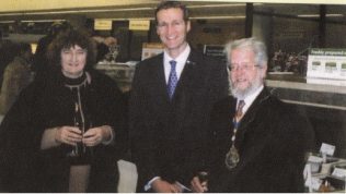 From left:  the Mayoress, Branch Manager Mike Snowden, the Mayor