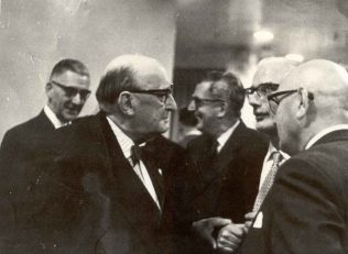 Mr Waite and Mr Tobias at Branch Council dinner 1963 | John Lewis Partnership archives