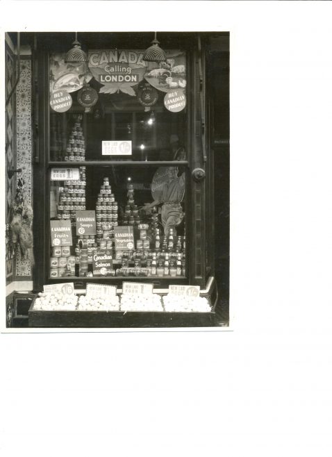 Muswell Hill window display for Canadian produce 1937 | John Lewis Partnership archive collection